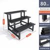 Waterproof Multi-Layer Ladder Shelf Stainless Steel Metal Flower Step Display Stands Balcony Flower Room Plant Rack