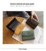 Genuine Leather Accordion Card Holder for Women - Compact, Anti-Demagnetization, Multi-Card Slots, Driver's License, Document Organizer