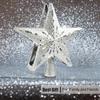 Christmas Tree Topper Lighted with Built-in Led Rotating Snowflake Projector Lights, Hollowed Tree Topper with Plug Christmas Decorations