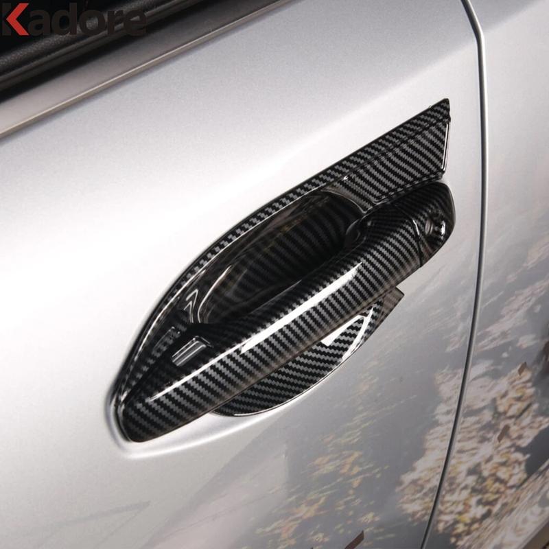 For Subaru Forester 2025 2026 Carbon Fiber Door Handle Cover Trim Side Door Handles Bowl Cup Frame Overlay Car Accessories