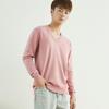 Autumn and Winter V-neck Round Neck Men's Knit Sweater Simple Wind Wild Color Pure Color Pullover Sweater Bottoming Business Sweater