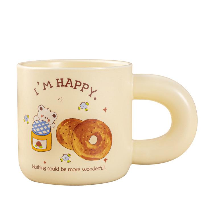 High Value Ceramic Cup Bear Mug Household Couple Water Cup Cute Gift Souvenir Gift Coffee Cup