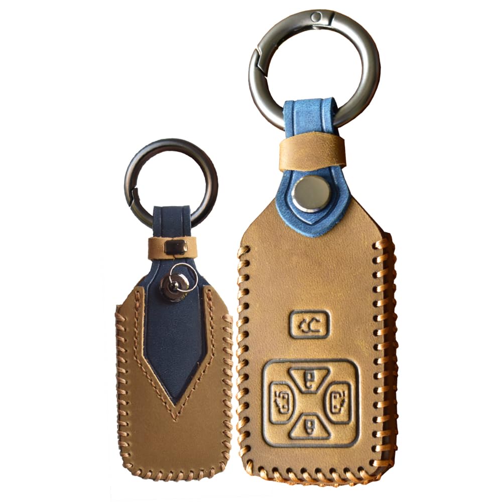 

[TECART] Toyota Dedicated Key Case, Key Cover, Smart Key Cover, Compatible with Toyota Alphard, Estima, Voxy, Vellfire and More, Braun standard size