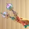 Glowing Magic Wand Princess Stick Queen Scepter for Toddler Girls Outdoor Summer for Play Holiday Party Flea Market Supp