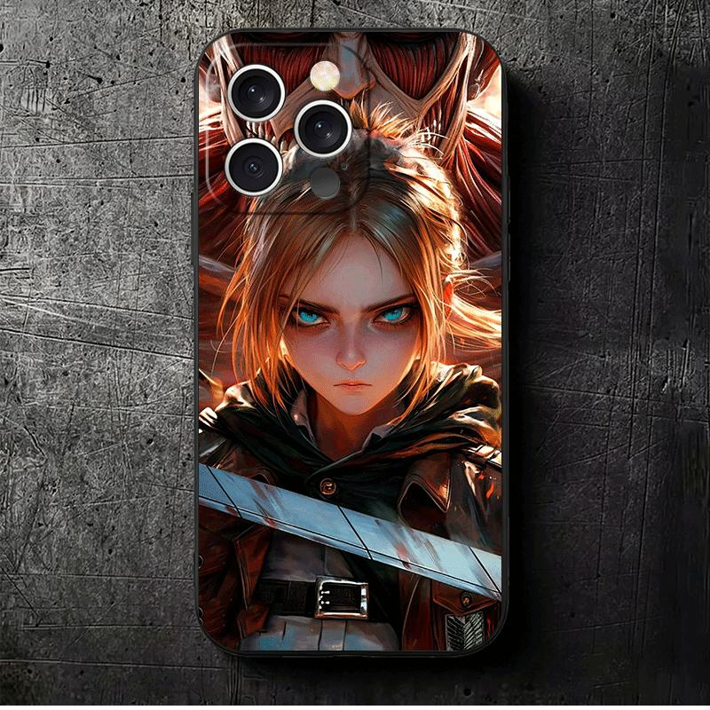 A-Attack On T-Titan Mikasa Soft Phone Case for iPhone 16 16E 17 Air 15 Pro Max 14 Plus 13 Mini 11 12 7 Black Cover Back Shell