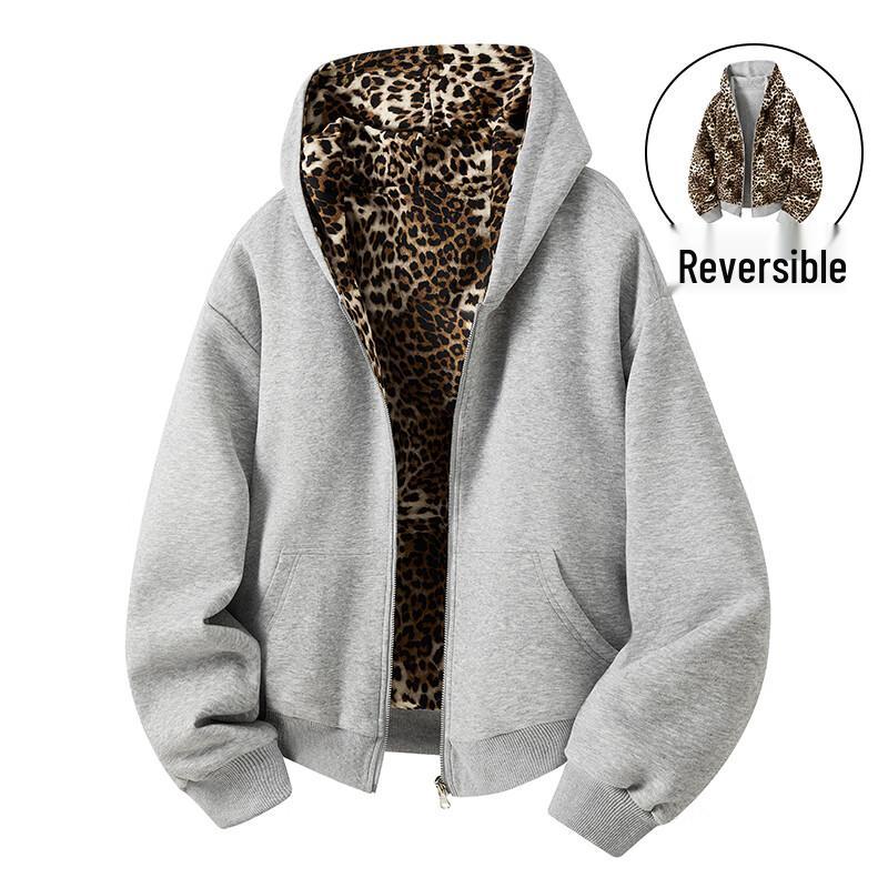 

Мужской двусторонний кардиган на молнии с капюшоном, тяжелый 2XL