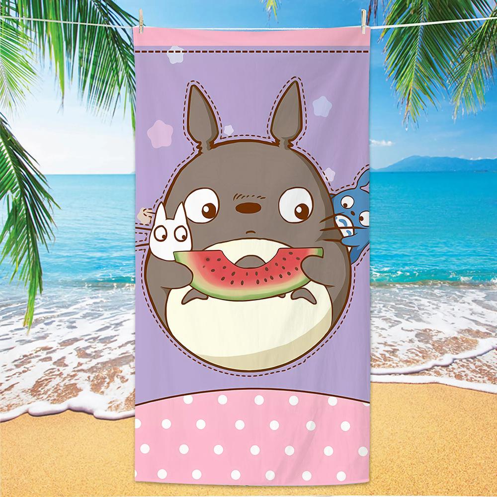 Send Cartoon Animation Chinchilla Beach Towel Microfiber Digital Printing Quick-Drying Beach Towel