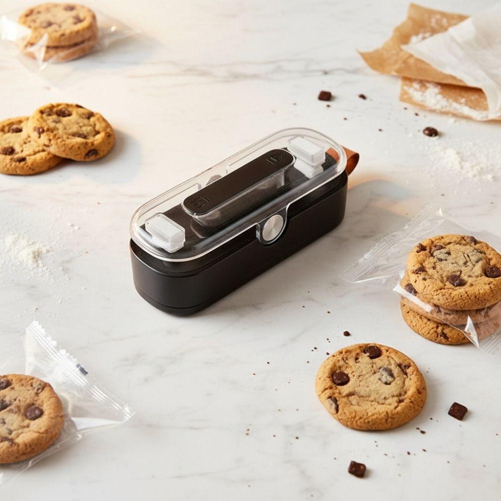 Battery-powered Mini Sealing Machine with Cutter Food Packaging Resealer Handmade Snack