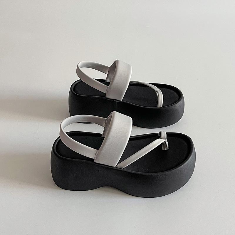 

Fashion Thick-soled slingback beach sandals, Roman sandals, platform sandals 35