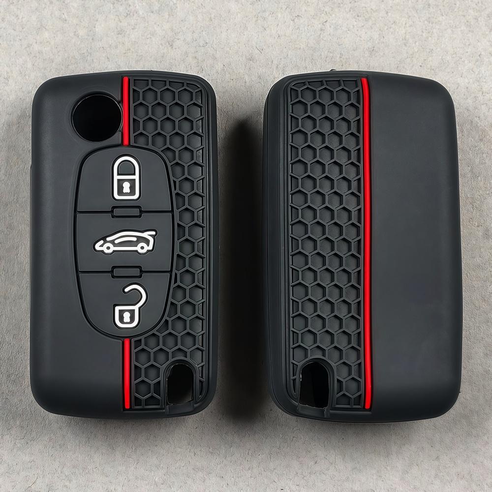 New Silicone Car Key Case Cover Keychain Fob Shell For Citroen C2 C3 C4 C5 C6 Xsara Berlingo For Peugeot 207 307 308 407 607 807