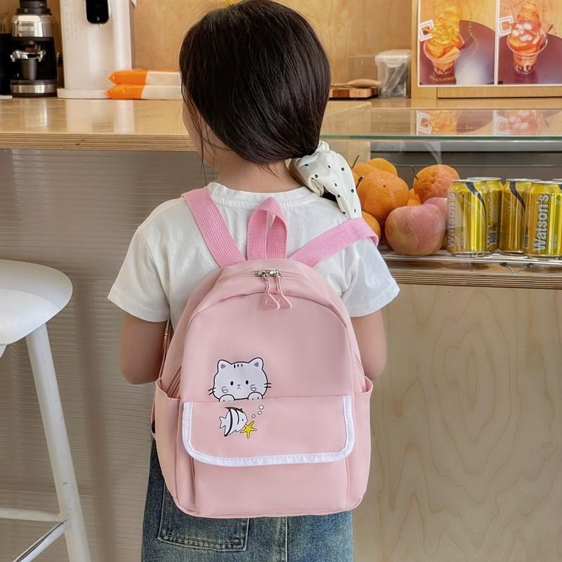Cute Lightweight Nylon Kids Backpack Adorable Cartoon Design For Boys And Girls