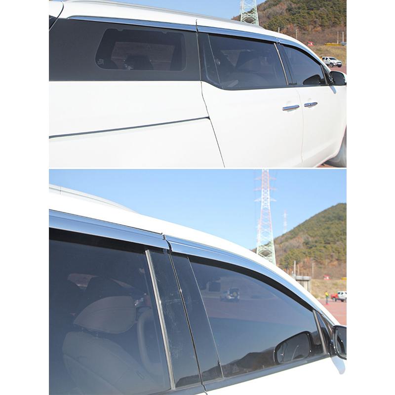FIT FOR Kia Carnival Grand Carnival Sedona 2015-2020 ABS chrome waterproof Door Window Visor Vent Shades Sun Rain Guard