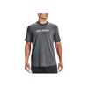Under Armour Outdoor Casual Training Sport Printed Crew Neck Pullover Short Sleeve T-Shirt Men Tops Gray 1361756-002