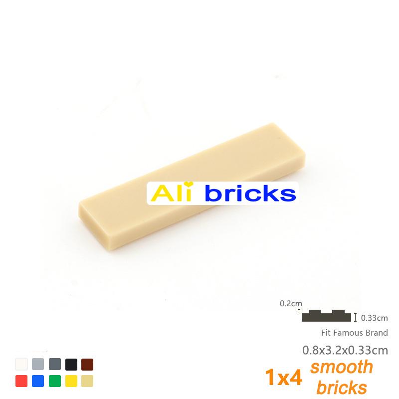 120pcs DIY Building Blocks Thin Figure Bricks Smooth 1x4 Dots Educational Creative Toys for Children Size Compatible With 2431