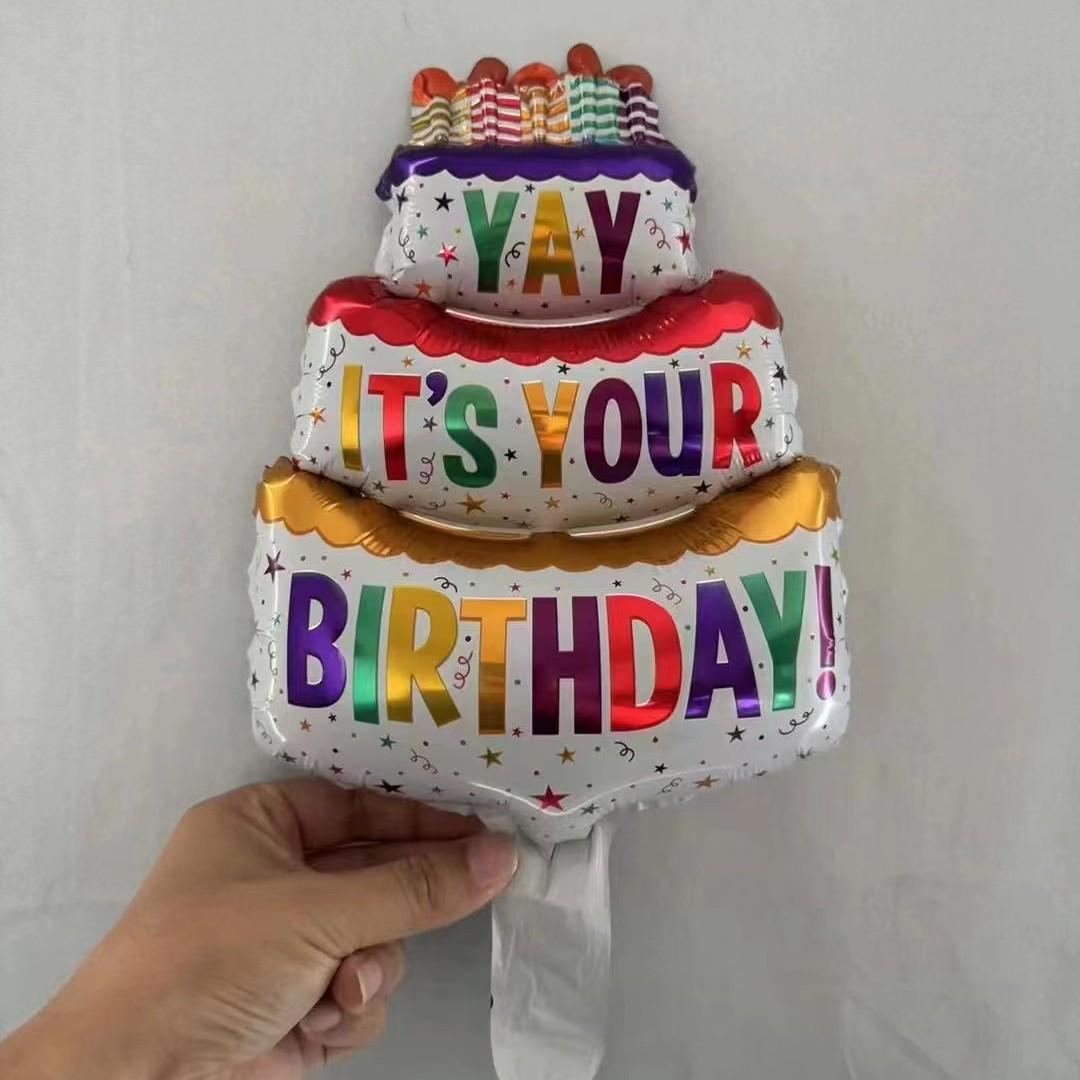 Three-Tier Cake Balloon - Children s Birthday Decoration & Photo Prop