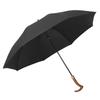 Retro Business-Style Automatic Straight Umbrella, Reinforced, Enlarged, Thickened, Windproof, Non-Slip, Suitable for Both Sunny and Rainy Weather
