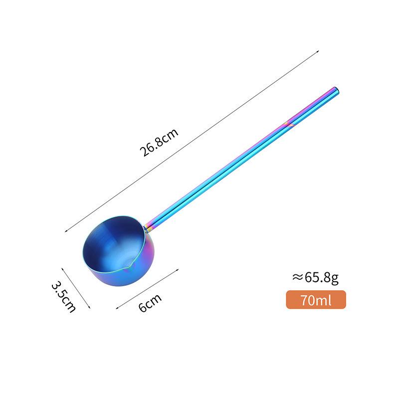 1Pc Multifunctional Long Handle Oil Pouring Spoon 304 Stainless Steel Sauce Seasoning Spoons Hot Oil Milk Cooking Scoop Kitchen