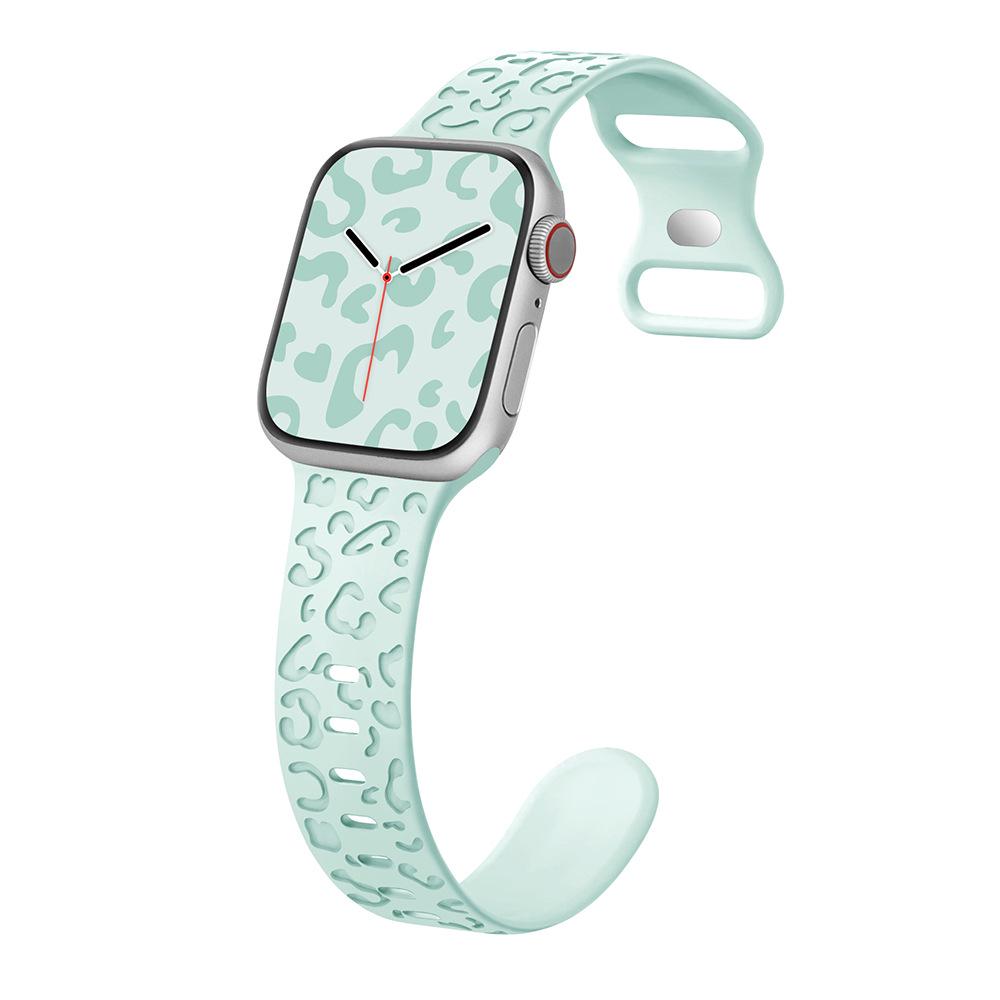Pale Mint Magnetic Woven Silicone Band for Apple Watch Series 1-10