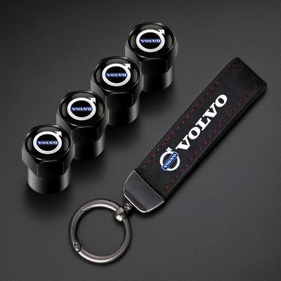 Tapas de Válvula de Rueda de Neumático de Coche/Anillo de Llavero de Llave de Coche Para XC60 XC40 V60 V40 XC90 XC70 V50 S60 V70 S90 AWD S80 T6 V90