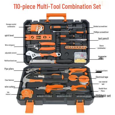 Electrician, Carpenter, Plumber Tool Set: Complete Combination Toolbox for Repairs 