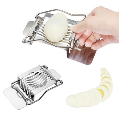 Household Stainless Steel Boiled Egg Slicer Section Cutter Kitchen Supplies