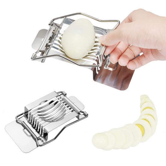 Household Stainless Steel Boiled Egg Slicer Section Cutter Kitchen Supplies Sale Goods