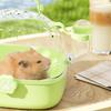 Hamster Outdoor Carriers Cage Portable Hamster Cage with Clear Large Flip Cover for Hamster Bird Carrying Pet Supplies