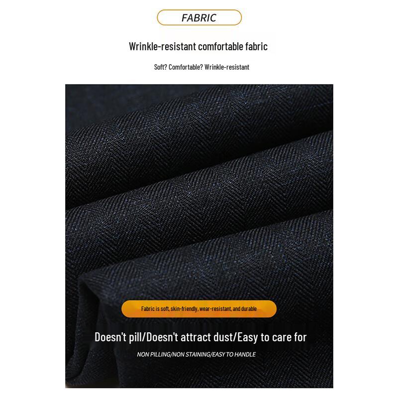 ROMON Men's Elastic Waist Straight Leg Pants