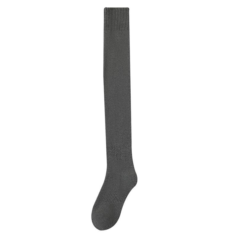 Socks Women'S Winter Thickened Knee Socks Solid Color Wear-Resistant Cotton Socks Anti-Pilling Casual Versatile Stockings Wholesale