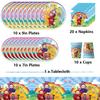51pcs Teletubbies Cartoon Tableware Includes Plates Napkins Cups Tablecloth