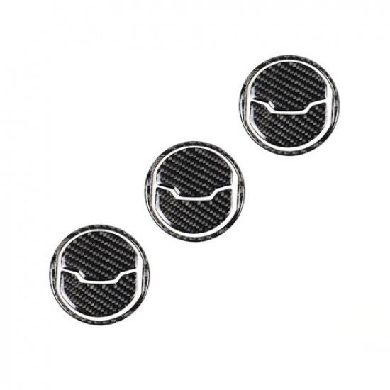 9x Carbon Fiber Interior Air Vent Outlet Frame Trim For Ford Mustang 2015-17