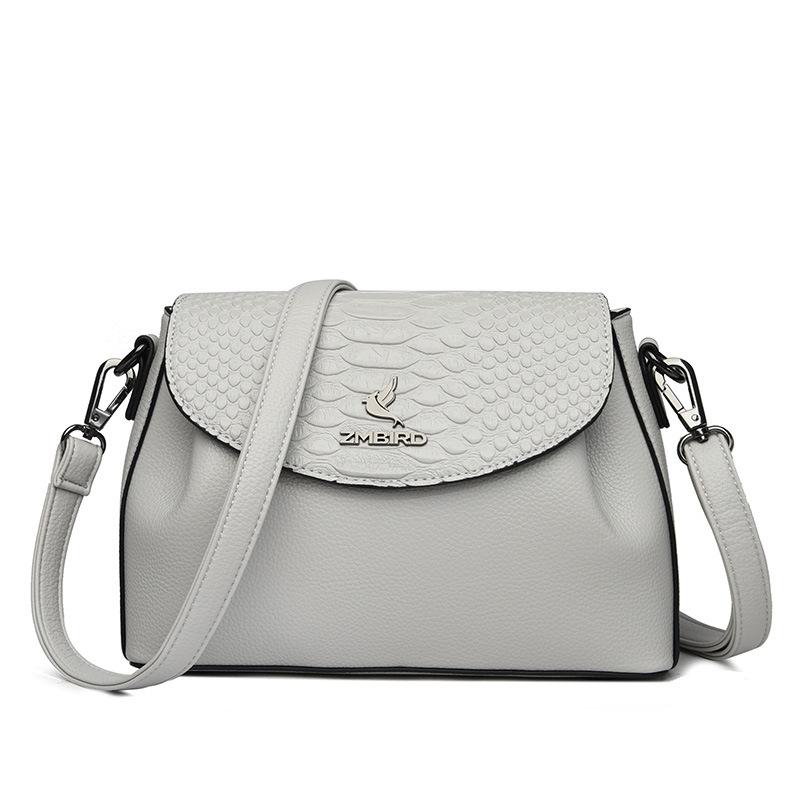 

Женская сумка через плечо, осенняя новая сумка-перевертыш из мягкой кожи, однотонная повседневная сумка для мам