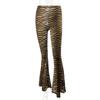 2025 Spring Trendy Women's High-Waisted Leopard Print Flare Pants - European & American Slim-Fit Casual Fashion.