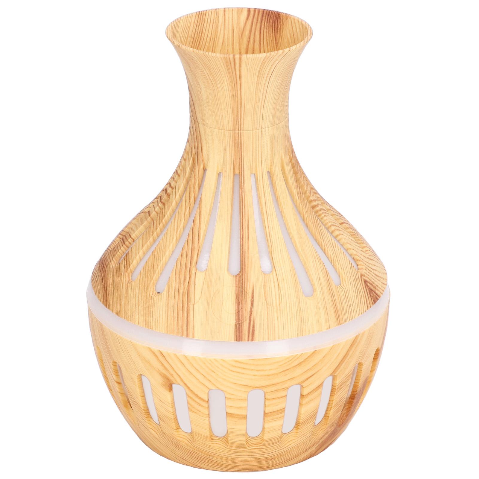 

300ml Humidifier USB Powered Wood Grain Aromatherapy Diffuser with 7 Colors LED Light 5V 1A