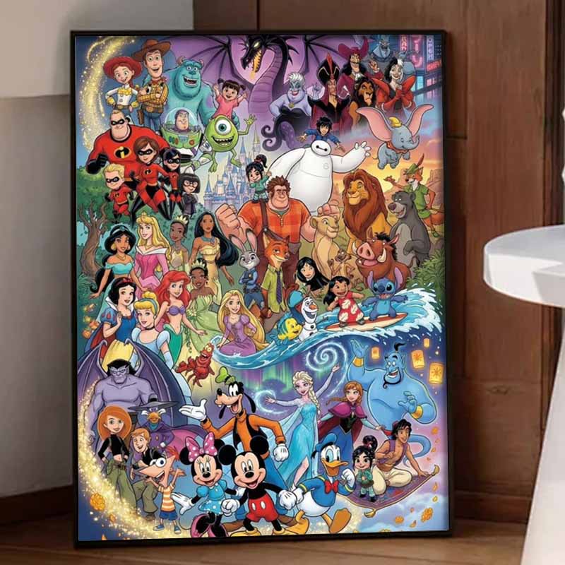Disney Diamond Painting Full Drill 5D Characters Diamond Art Home Decor Creative Handicraft