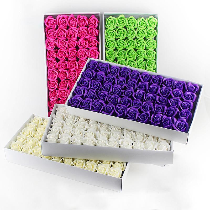 5 Stück/20 Stück Seifenrosenblume Hochzeit Wand Zuhause Garten Kranz Dekor Feiertagsparty DIY Geschenkbox Brautstrauß Handgelenksblume Teile