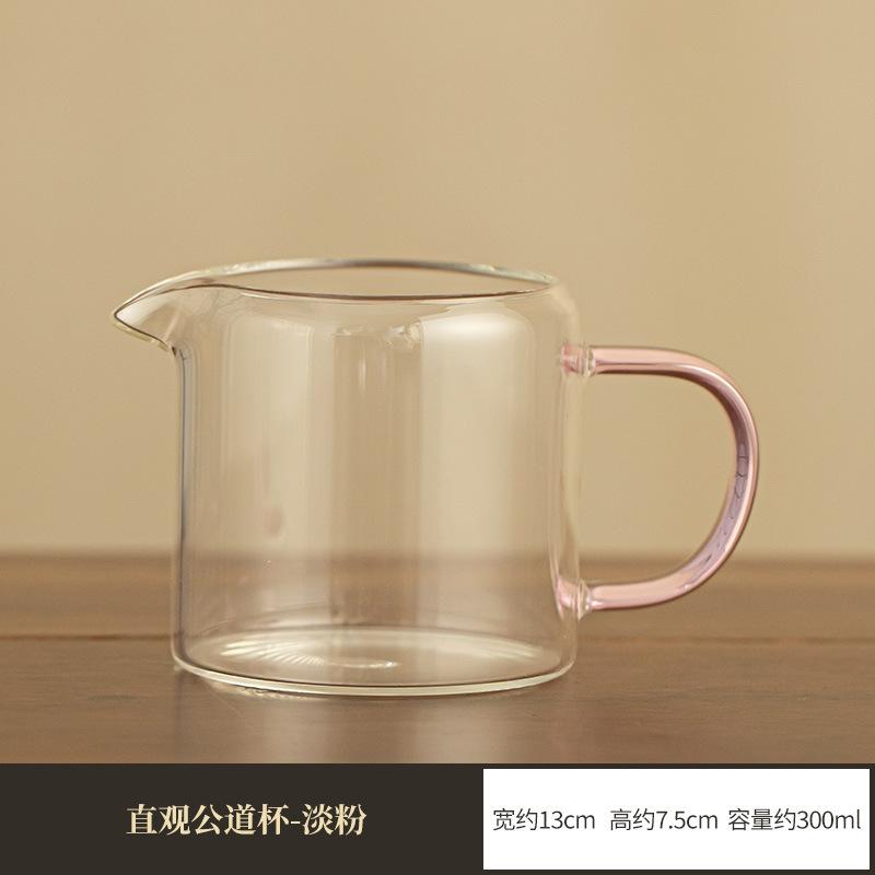 300ml High Borosilicate Glass Fair Cup Boutique Transparent Glass Justice Cup With Filter Tea Pitcher Cha Hai Chinese Teaware