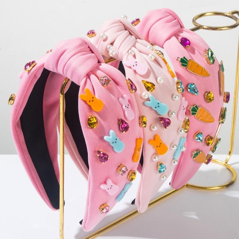 Luxurious Blingbling Headband Eye-catching Headwear Easter Party Photo Props Women Headwear Cosplay Accessories