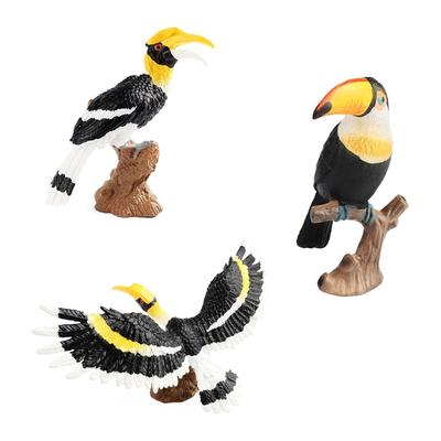 Realistic Toucan Figure Observation Display Static Model Statue Bird Figurine Playhouses Layout Kids Basket Stuffings