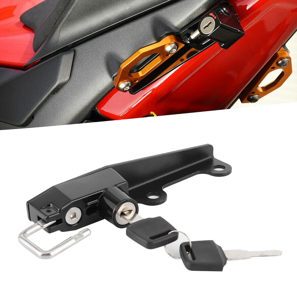 Motorcykelhjälmlås Stöldskydd Rostfritt Stål W2 Nycklar Passar för Ducati Panigale V4V4S 2018
