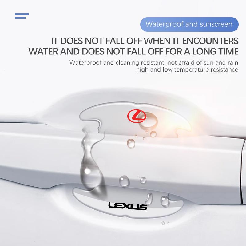 Car Transparent Door Handle Protection Exterior Styling Door Bowl Stickers For Lexus RX ES GX LS LX IS GS RC UX IS250 ES300 350 AEG1