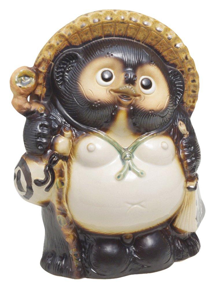Marui Pottery Shigaraki Ware Lucky Tanuki Size 26cm x 34cm Auspicious Good Fortune Made in Figurine, 11, Approx. (W) (H), Item, Gift, Ceramic, Japan,