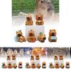 Adorable Capybara Figurine Cute Chubby Water Pig Creative Pvc Collectible Model Set