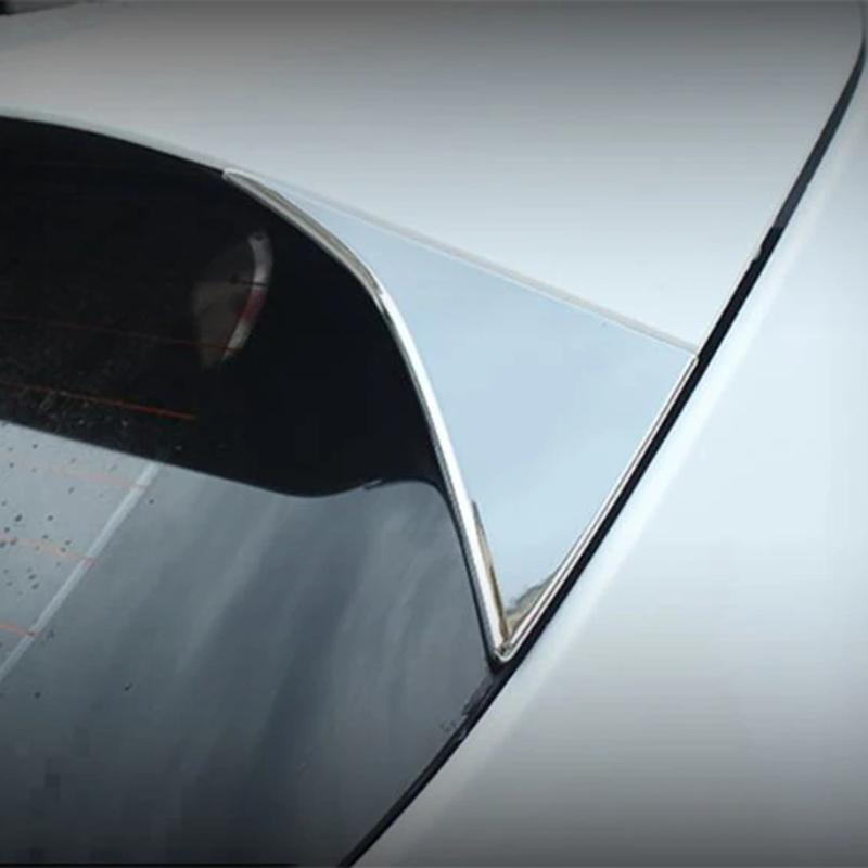 Spoiler Boczny Trójkątny Panel Pokrywy Bocznej Tylnej Szyby Samochodu do Kia Sportage 4 2016 2017 2018 Akcesoria ABS Chrom