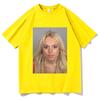 Lindsay Lohan Mugshot Print Tshirt Men Womens Fashion Trend Tshirt Summer Unisex Pure Cotton Oversized Short Sleeve T Shirts
