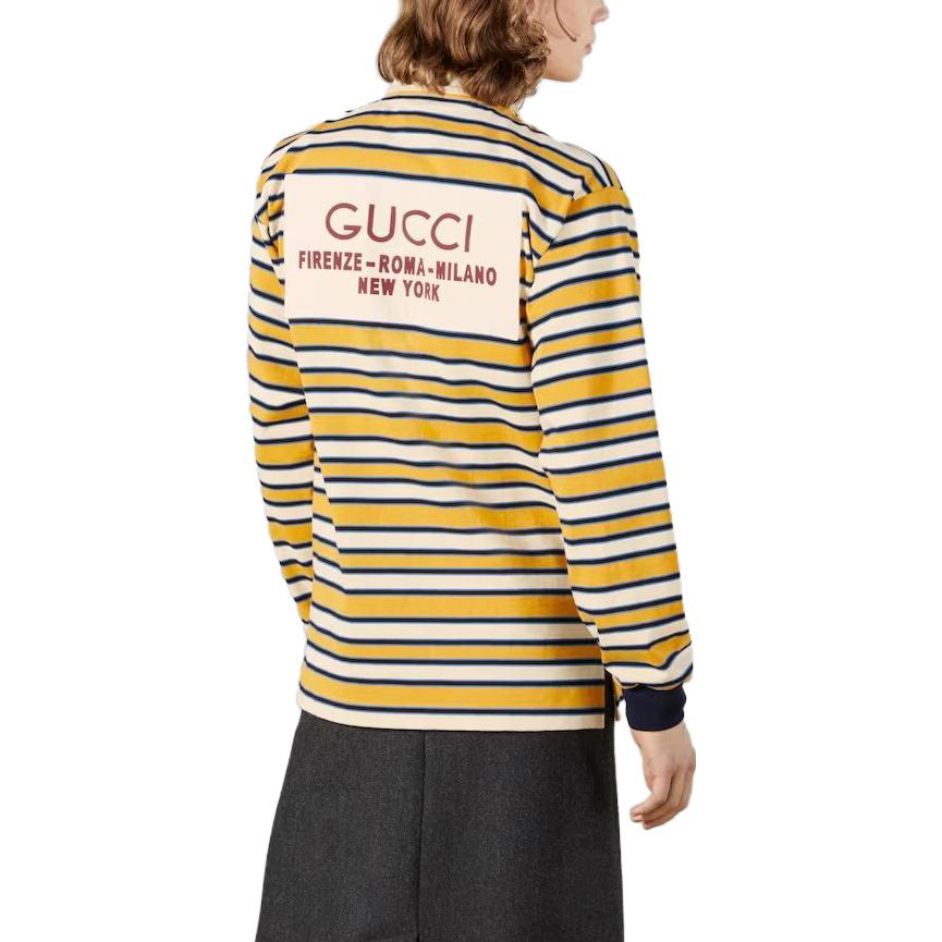 GUCCI Striped Polo Shirt 758531-XJFX3-7218
