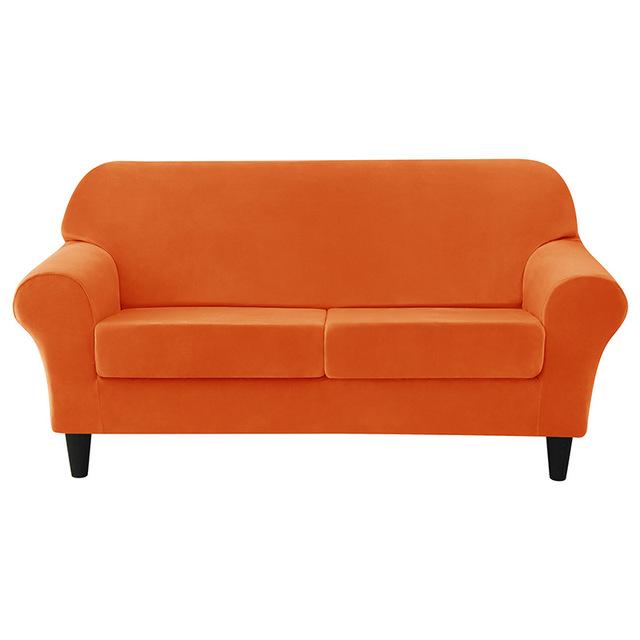 Soft Velvet European Sofa Cover With Seat Cushion Pad Covers For Living Space Home Spandex Fabric Stretch Armchair Couch Furniture Protector