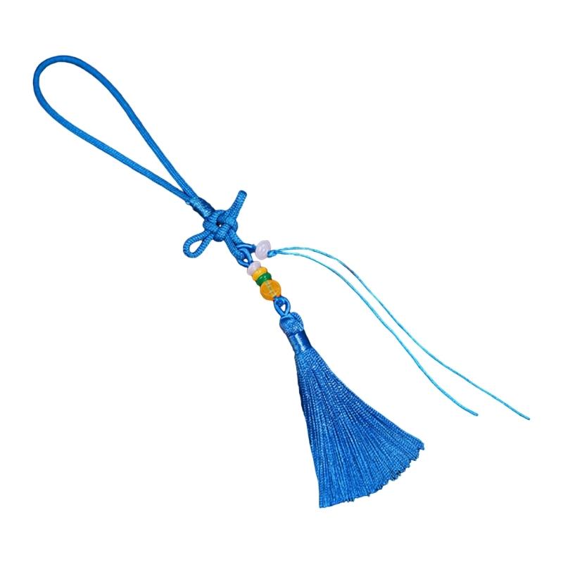 Colorful Tassels Keychain Pendant Phone Strap Chinese Knot Design Stylish Accessory For Keys Backpacks or Phones