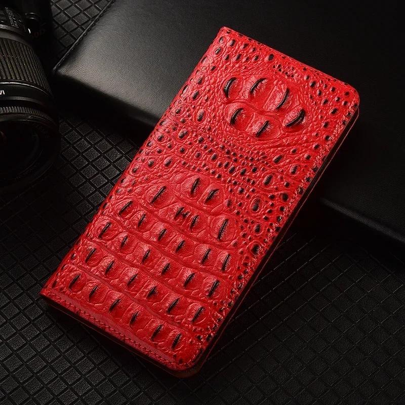 Flip Case for Realme 16 Realme16 Pro Plus 5G Genuine Leather Magnetic Cover Cowhide 3D Crocodile Claw Card Pocket Wallet Cases