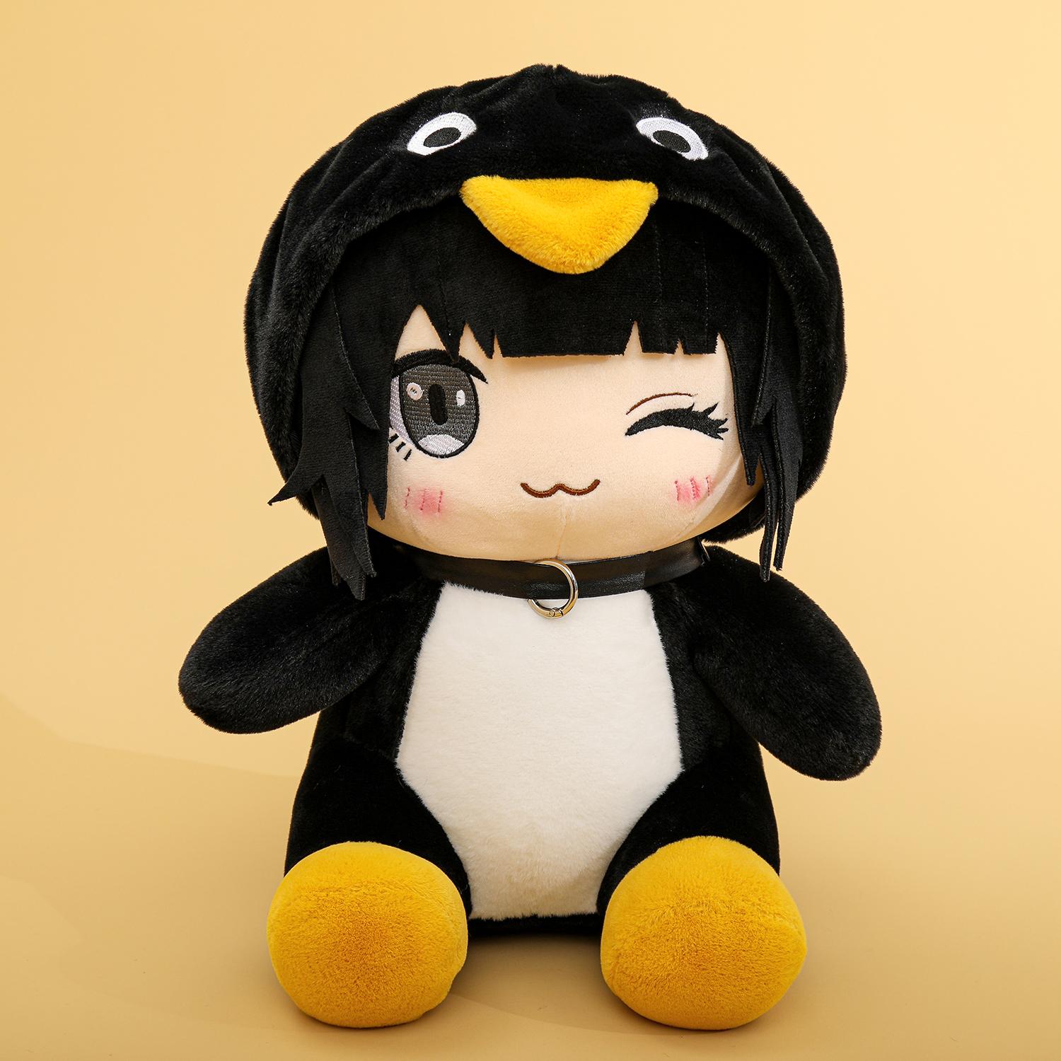30/40cm Schattig Pinguïn Meisje Pluche Speelgoed Zacht Knuffeldier Pop Anime Karakter Kussen Voor Kinderen Verjaardagscadeau Woondecoratie 40cm